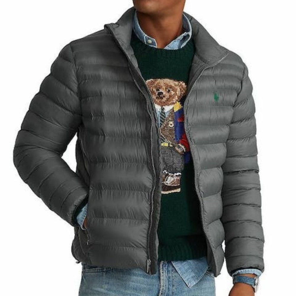 Polo Ralph Lauren Big and Tall Packable Quilted Jacket – Charcoal Grey